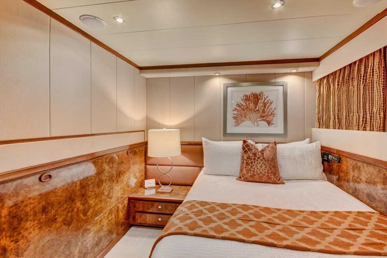 Marbella yacht interior port guest cabin